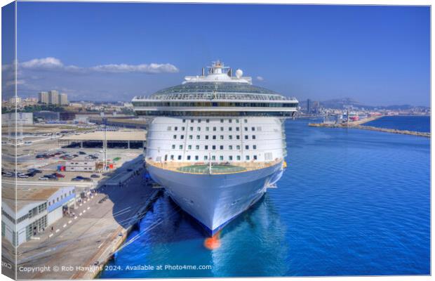 Marseille Cruise Skyline  Canvas Print by Rob Hawkins