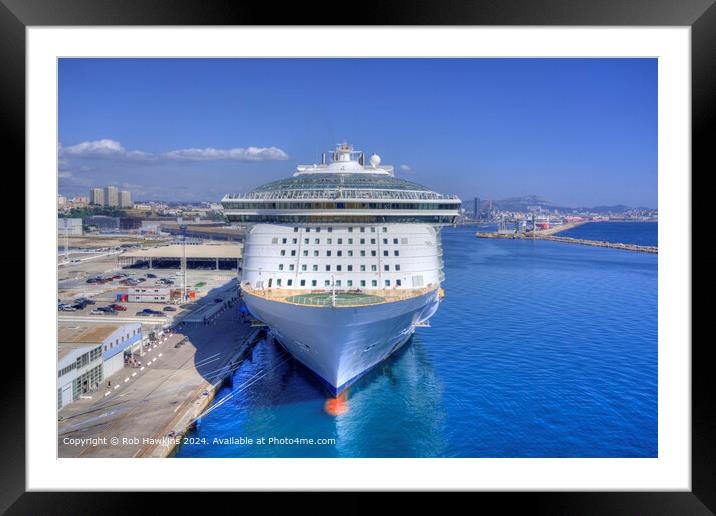 Marseille Cruise Skyline  Framed Mounted Print by Rob Hawkins
