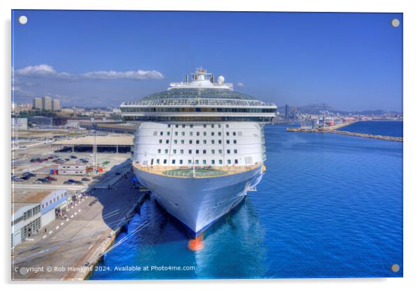 Marseille Cruise Skyline  Acrylic by Rob Hawkins