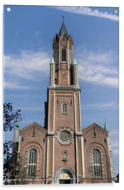 St. Gertrudes Church, Wetteren, Belgium Acrylic by Imladris 