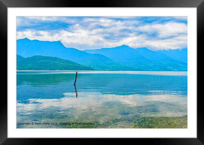 Tranquil Blue Water Reflections on the Oyster Lagoon Hue Vietnam Framed Mounted Print by Kenn Sharp