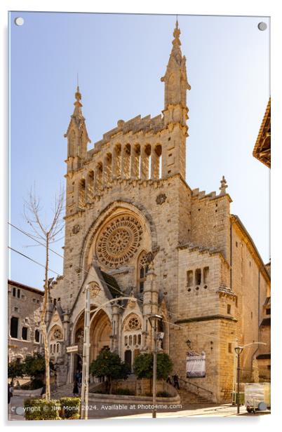 Church of Sant Bartomeu, Soller Acrylic by Jim Monk