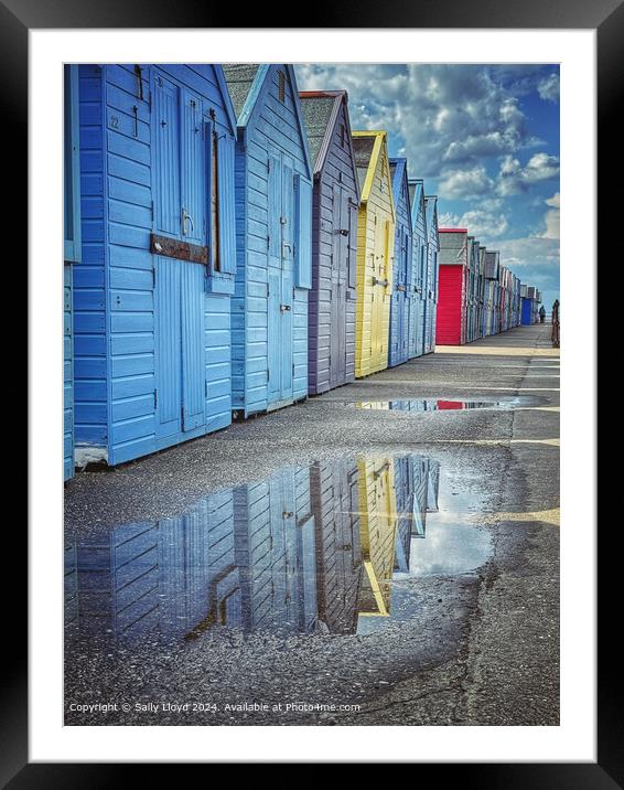 Norfolk Coast Reflection Sand and Sea Framed Mounted Print by Sally Lloyd