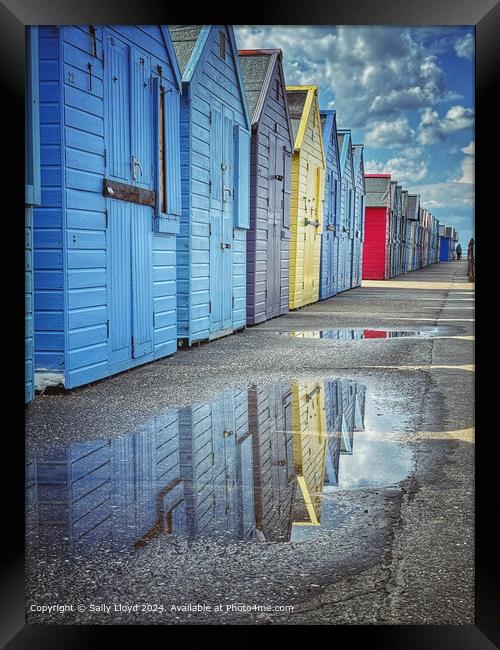 Norfolk Coast Reflection Sand and Sea Framed Print by Sally Lloyd