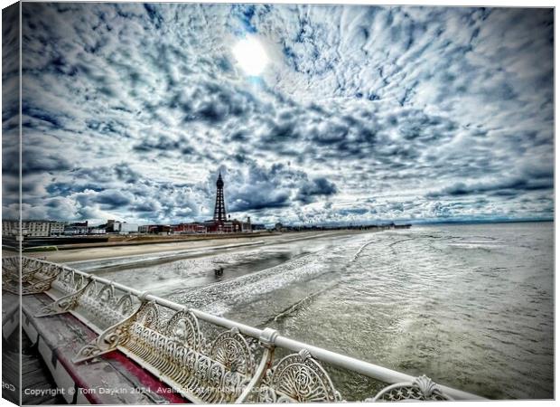 Blackpool Tower from the Pier Canvas Print by Tom Daykin