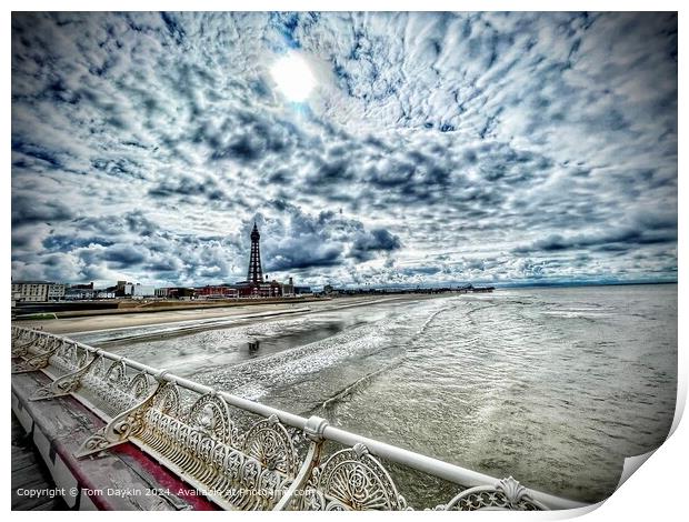 Blackpool Tower from the Pier Print by Tom Daykin