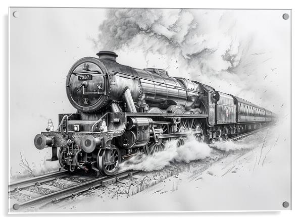 The Flying Scotsman  Acrylic by Steve Smith