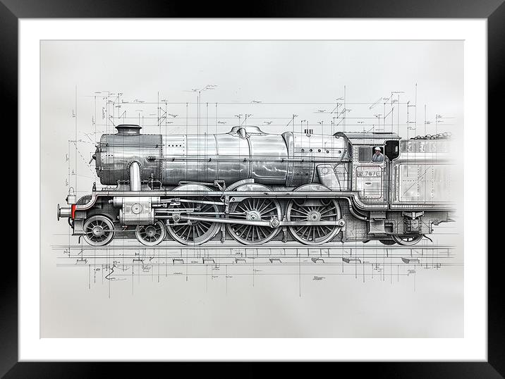 Flying Scotsman Steam Train Framed Mounted Print by Steve Smith