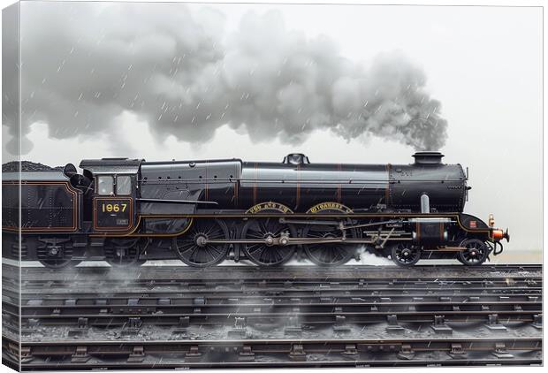 Iconic Flying Scotsman Steam Train Canvas Print by Steve Smith