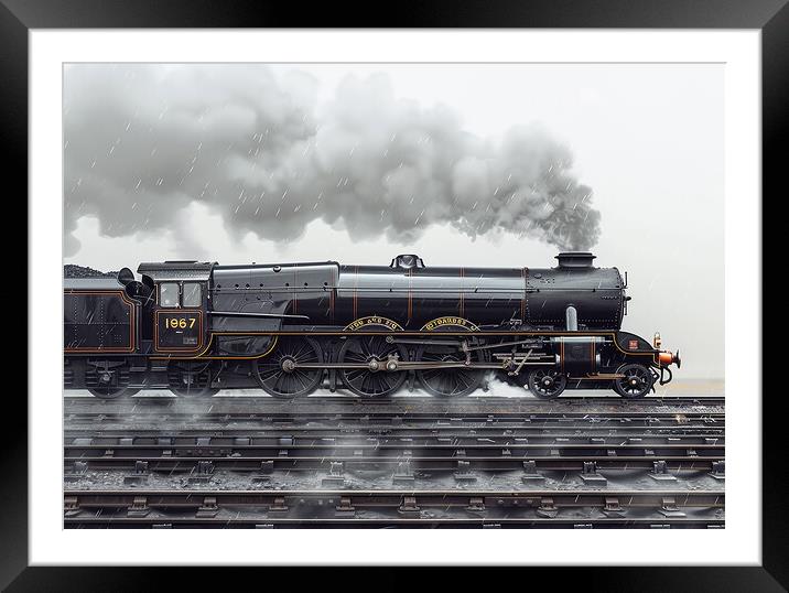 Iconic Flying Scotsman Steam Train Framed Mounted Print by Steve Smith