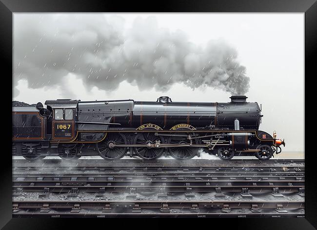 Iconic Flying Scotsman Steam Train Framed Print by Steve Smith