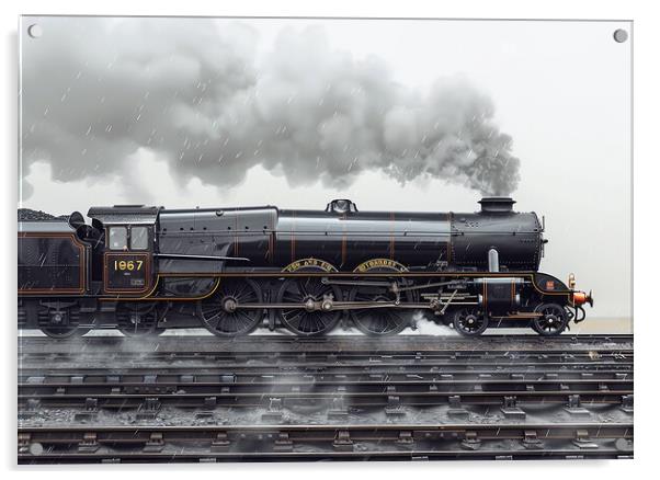 Iconic Flying Scotsman Steam Train Acrylic by Steve Smith