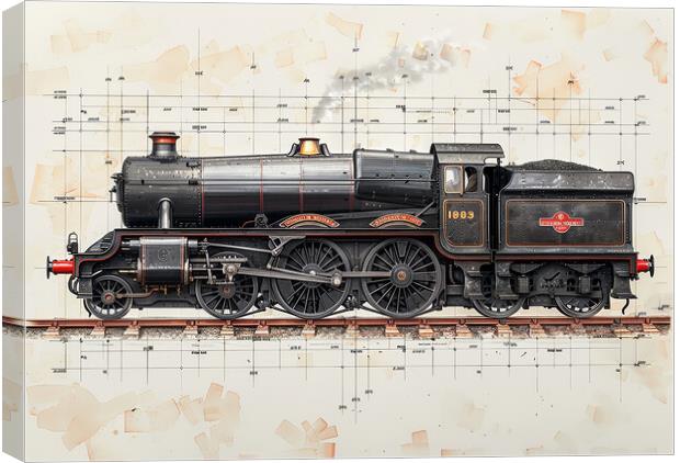Iconic Flying Scotsman Steam Train Canvas Print by Steve Smith