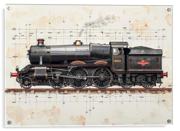 Iconic Flying Scotsman Steam Train Acrylic by Steve Smith