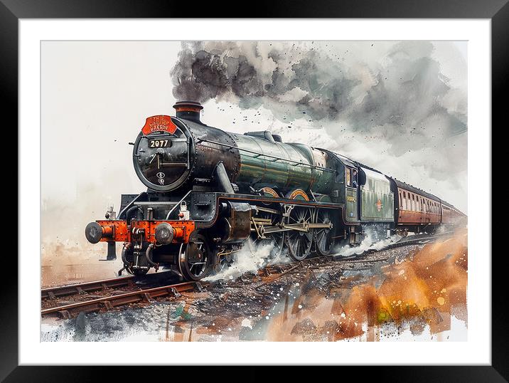 Flying Scotsman Steam Train Framed Mounted Print by Steve Smith