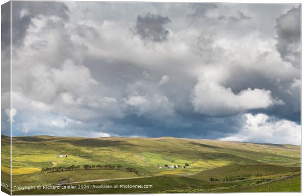 Sunshine and Shadows in Harwood, Upper Teesdale Canvas Print by Richard Laidler