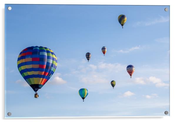 Colourful Hot Air Balloon Ascending Acrylic by J Biggadike