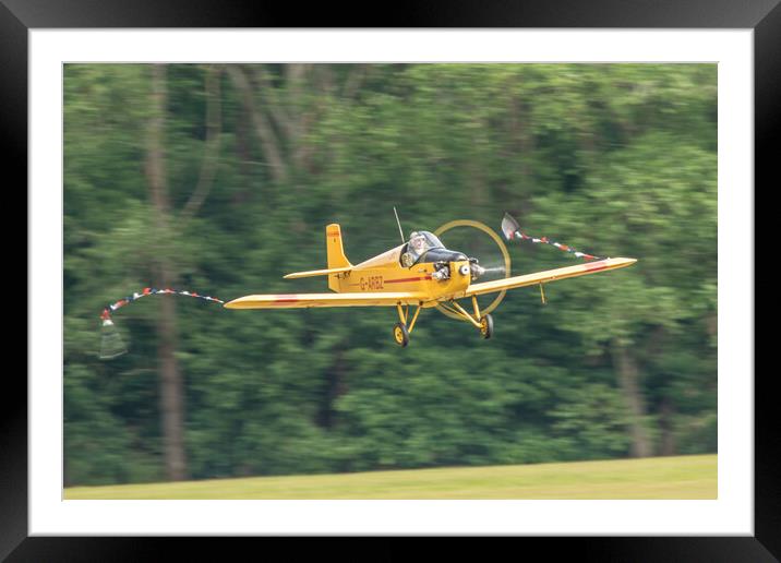 Turbulent Flying Aircraft in Forest Framed Mounted Print by J Biggadike