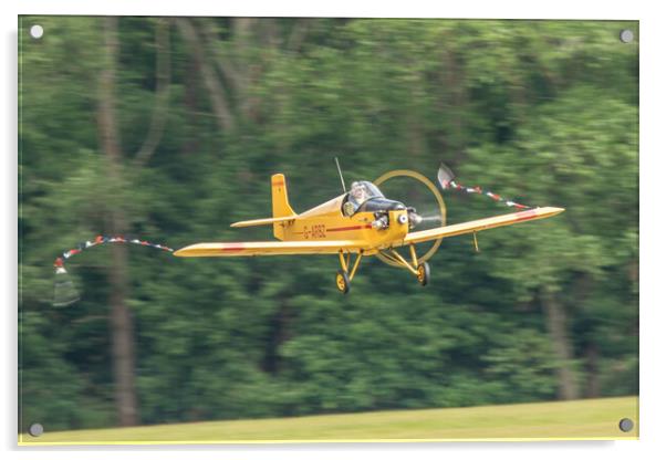 Turbulent Flying Aircraft in Forest Acrylic by J Biggadike