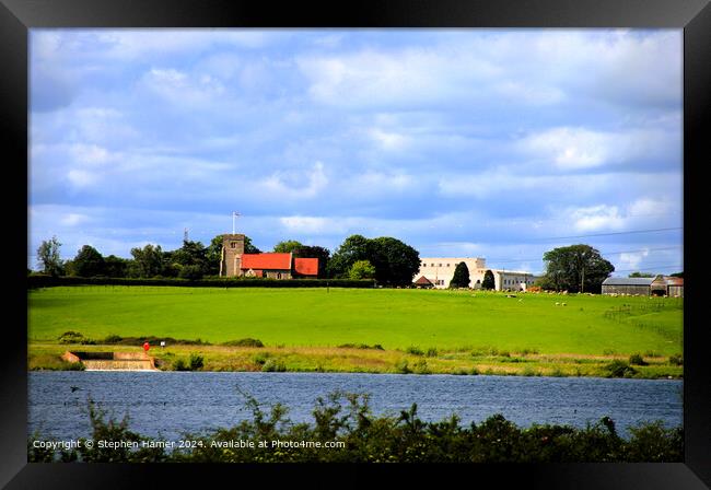 Abberton Reservoir Norman Church Framed Print by Stephen Hamer