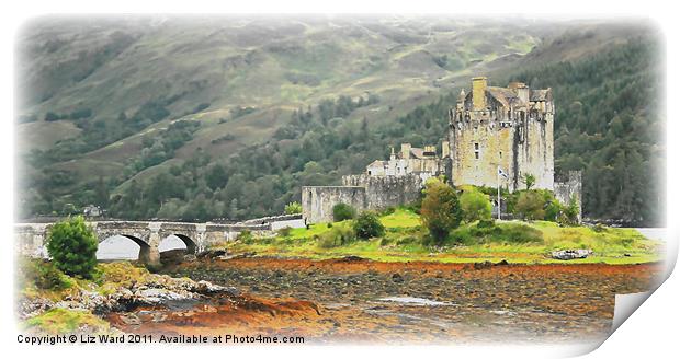 Eilean Donan Castle Print by Liz Ward