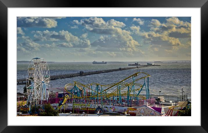 Adventure  Island and the pier, Southend on Sea. Framed Mounted Print by Peter Bolton