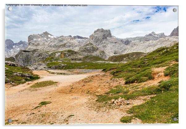 Picos De Europa in Northern Spain Acrylic by colin chalkley