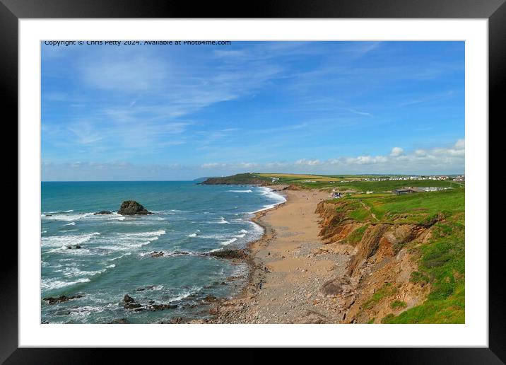 Widemouth Bay, Cornwall Framed Mounted Print by Chris Petty
