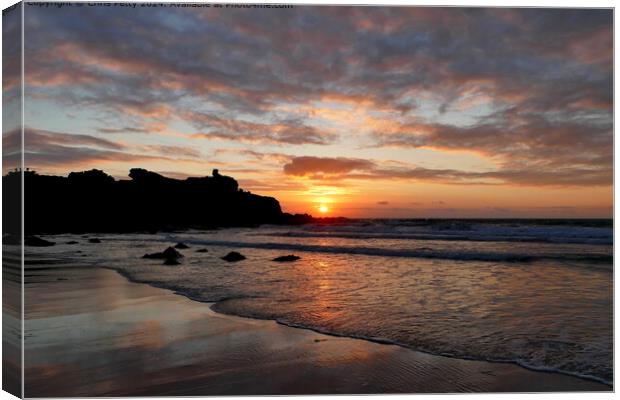 St Ives Sunset Canvas Print by Chris Petty