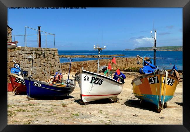 Sennen Cove harbour Framed Print by Chris Petty
