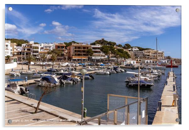 Cala Ratjada Harbour, Mallorca Acrylic by Jim Monk