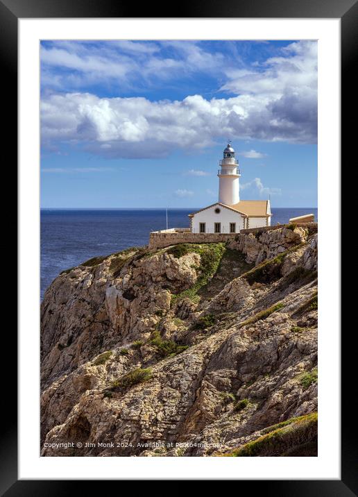 Capdepera Lighthouse Mallorca Framed Mounted Print by Jim Monk