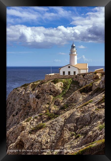 Capdepera Lighthouse Mallorca Framed Print by Jim Monk