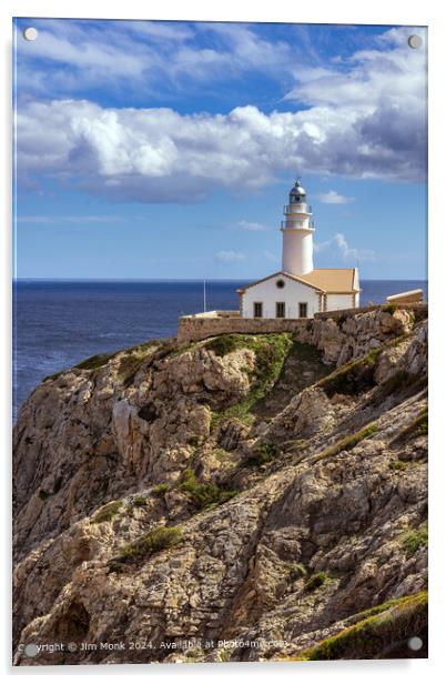 Capdepera Lighthouse Mallorca Acrylic by Jim Monk