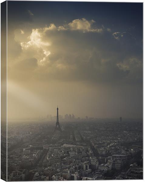 Eiffel Tower skyscape Canvas Print by James Rowland