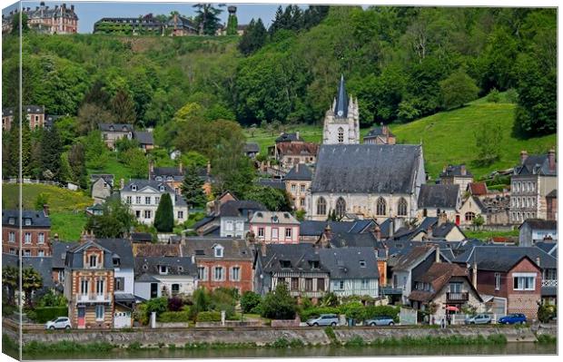 Villequier Village on the River Seine France Canvas Print by Martyn Arnold