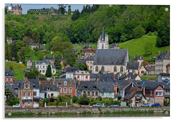 Villequier Village on the River Seine France Acrylic by Martyn Arnold