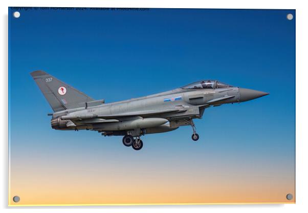 Typhoon FGR.Mk 4 ZK337 Aircraft Acrylic by Tom McPherson