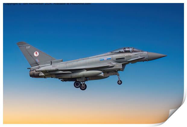 Typhoon FGR.Mk 4 ZK337 Aircraft Print by Tom McPherson