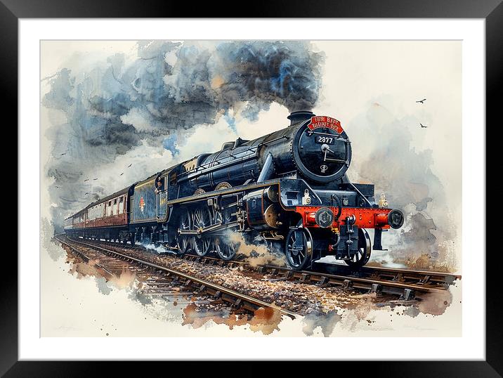Iconic Flying Scotsman Steam Train Framed Mounted Print by Steve Smith
