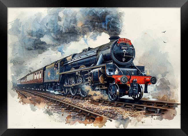 Iconic Flying Scotsman Steam Train Framed Print by Steve Smith