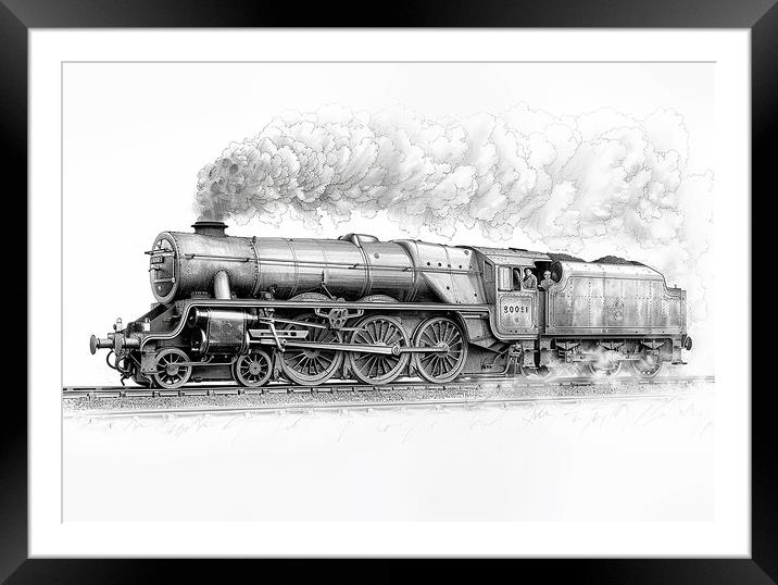 The Flying Scotsman  Framed Mounted Print by Steve Smith