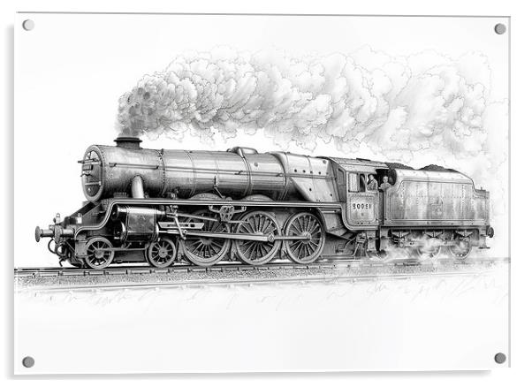 The Flying Scotsman  Acrylic by Steve Smith