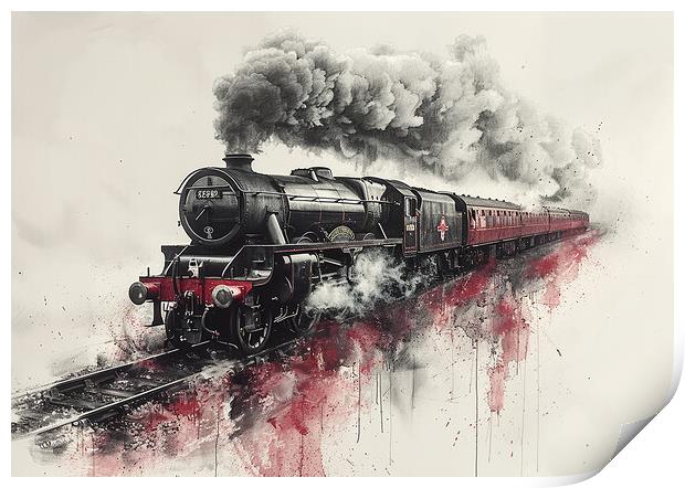 Flying Scotsman Steam Train Print by Steve Smith