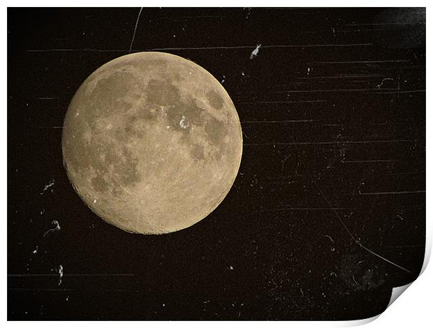 The Face of the Moon Print by Katie Anderson