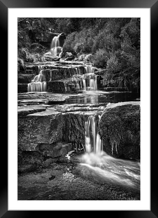 Middle Black Clough Falls Framed Mounted Print by Darren Galpin
