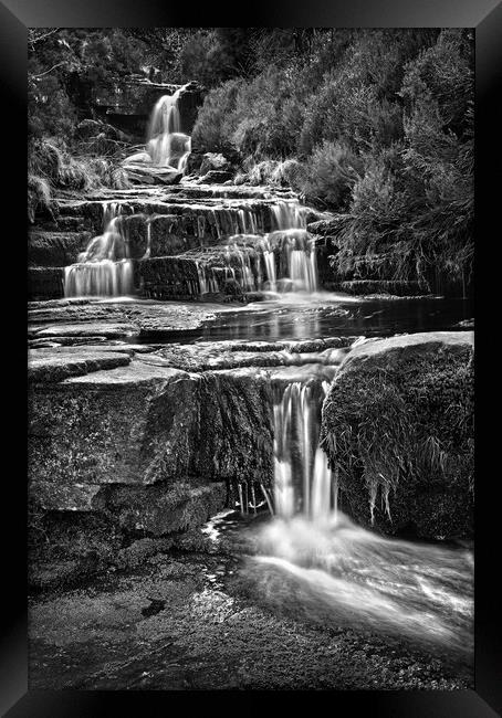 Middle Black Clough Falls Framed Print by Darren Galpin