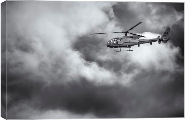 RAF Chopper - Black & White Canvas Print by Glen Allen