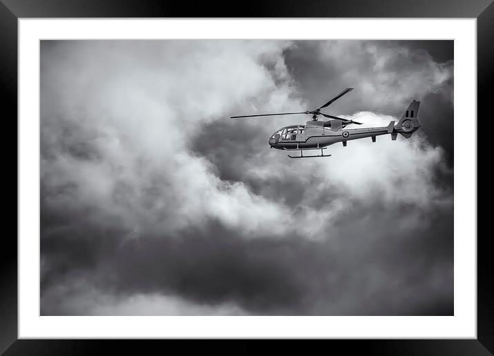 RAF Chopper - Black & White Framed Mounted Print by Glen Allen
