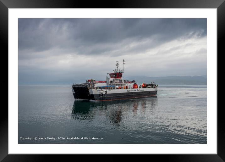 Ferry Arriving in Armadale: Nautical Tranquility a Framed Mounted Print by Kasia Design